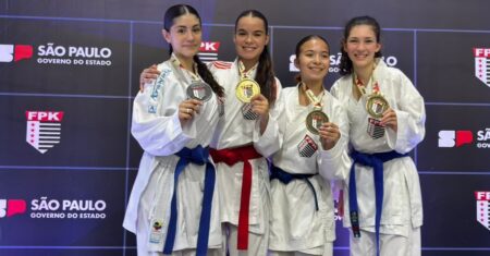 Karatê de alto rendimento de Hortolândia é destaque em competição oficial disputada em Santana de Parnaíba
