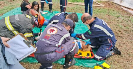 SAMU de Hortolândia participa de simulado de acidente