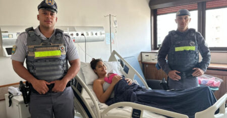 Policiais escoltam gestante em Campinas: Corrida pela vida na SP-101