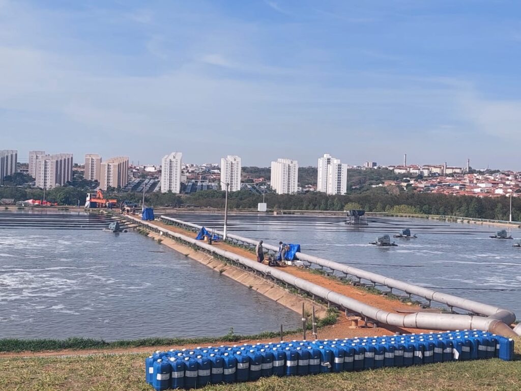 Mau cheiro da ETE de Hortolândia provoca protesto e cobranças à Sabesp. Foto: SABESP.