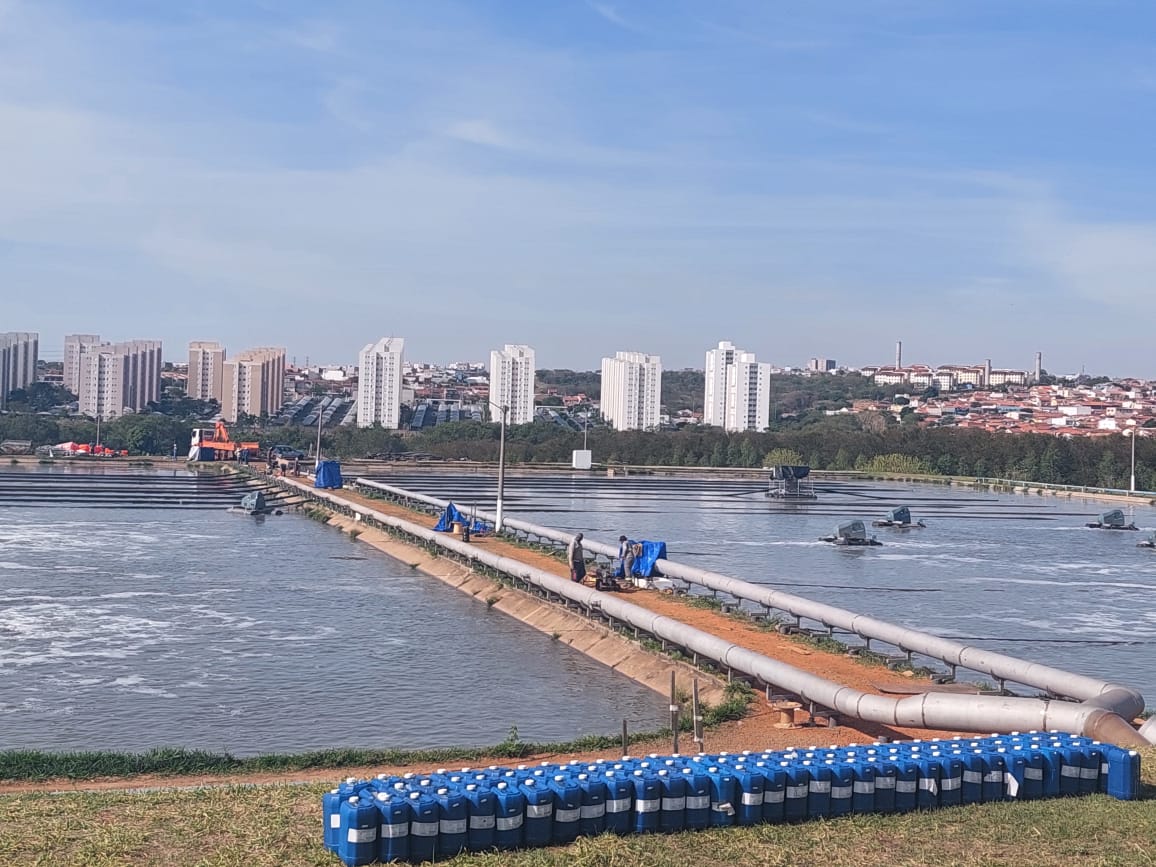 Mau cheiro da ETE de Hortolândia provoca protesto e cobranças à Sabesp. Foto: SABESP.