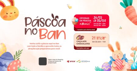 Páscoa criativa no Shopping Parque das Bandeiras: oficinas convidam crianças a criarem suas próprias embalagens de ovos