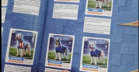 Álbum de Figurinhas Copa Pet reúne fotos de cães de diferentes países