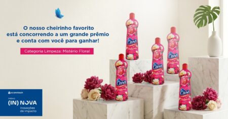 Casa K&M é finalista do Prêmio (IN) Nova 2026 com Multiuso Mistério Floral da marca Casa & Limpeza