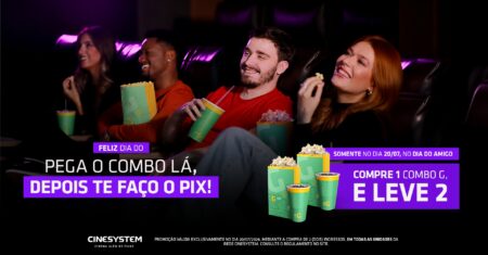 No Dia do Amigo, Cinesystem oferece pipoca em dobro