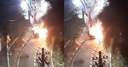 Incêndio de Porsche na Avenida Anchieta Assusta Casal em Campinas