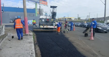 Prefeitura de Hortolândia inicia aplicação de nova capa asfáltica em ruas na região do Jd. Rosolém