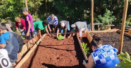 Horta comunitária reúne idosos e crianças em Hortolândia e transforma antigo ponto de descarte irregular em espaço de cultivo e educação ambiental