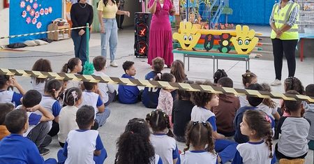 Alunos participam de ação de educação no trânsito em Hortolândia