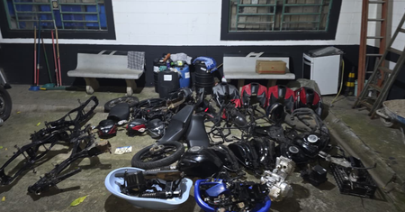 PM encontra suspeito desmanche de motos no Jardim Santa Fé, em Hortolândia